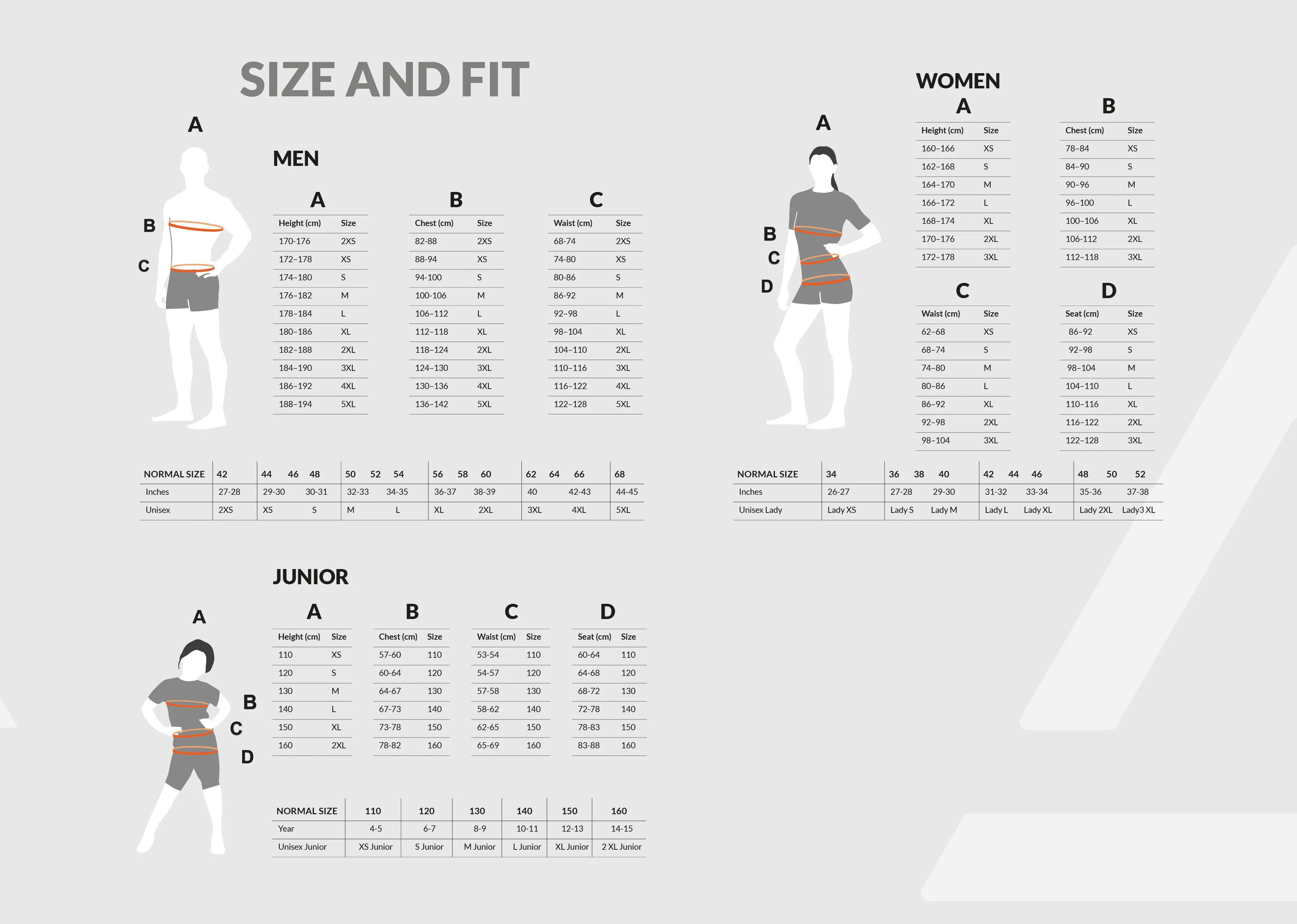 amoq_sizechart kuva