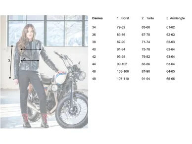 Leather_jacket_woman_GC_sizechart kuva