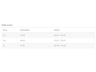 Just1_kids_helmets_size kuva