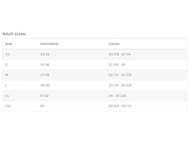 604-Adultsizechart image
